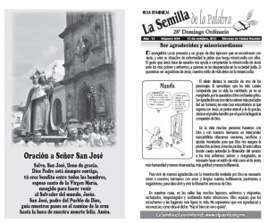 Semilla de la palabra domingo 13 de Octubre