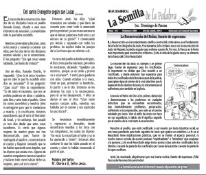 Semilla de la palabra para el 20 de Abril de 2014